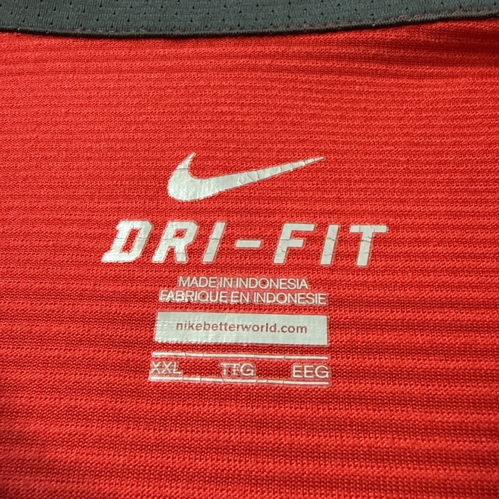 Nike Belmont Bruins Polo Shirt Mens XXL Dri Fit Red NCAA Basketball - Picture 3 of 9